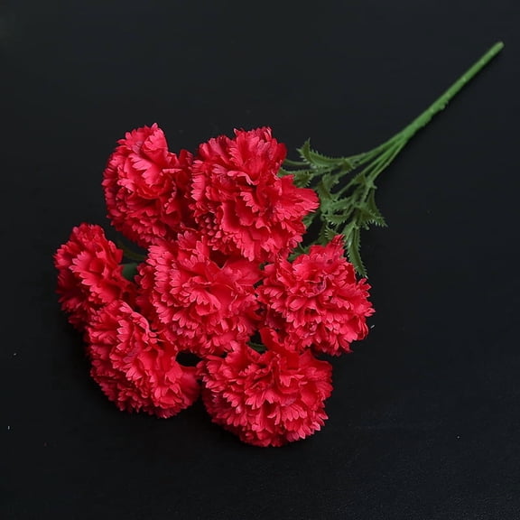 XmhyTop-A Artificial Carnations 2-Pack,Silk Decorative Carnations for Wedding Party Festival Home Decor,Red