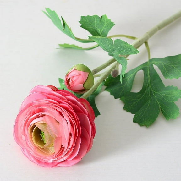 XmhyTop-A Artificial Ranunculus Flowers with Real Touch Stem, Silk Ranunculus Flowers(6 Pack) (Pink)