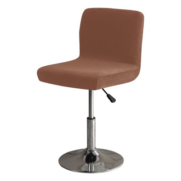 XmhyTop Stretch Velvet Washable Covers: Ideal for Bar Stools and High Chairs-Brown