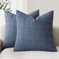 thumbnail image 1 of XmhyTop-A Blue Decorative Pillow 2 Pack 45*45cm Farmhouse Pillow, Vintage Cushion, Boho Home Decor, Farmhouse Vintage Pillow, Minimalist Neutral Pillow, 1 of 4