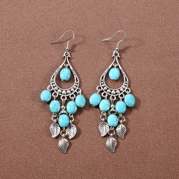 XmhyTop-A Bohemian Turquoise Drop Dangle Earrings 1 Pair,B32