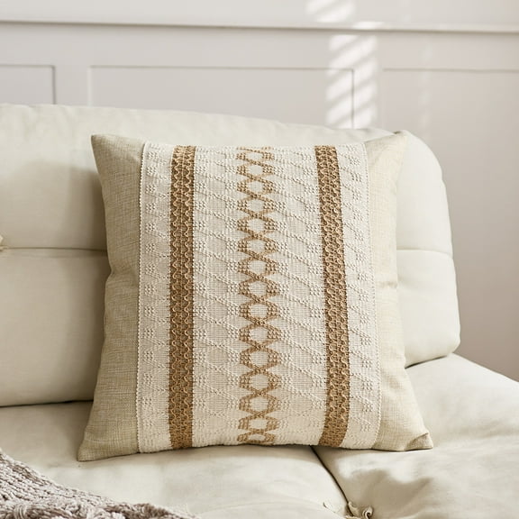 XmhyTop-A Boho Pillow 45*45cm Decorative Throw Pillow, 1 Piece Rustic Pillow, Farmhouse Boho Throw Pillow, Minimalist Boho Pillow for Sofa Couch,B04