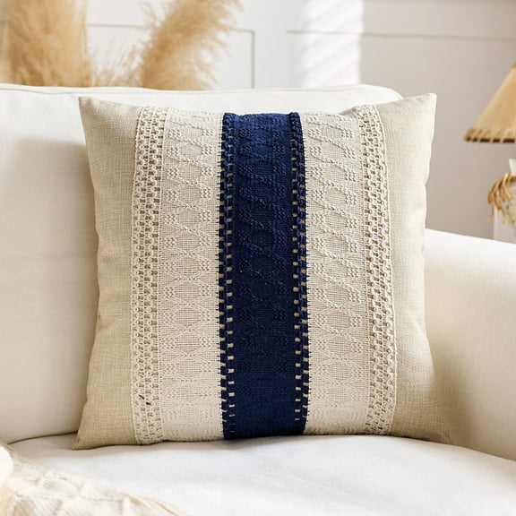 XmhyTop-A Boho Pillow 45*45cm Decorative Throw Pillow, 1 Piece Rustic Pillow, Farmhouse Boho Throw Pillow, Minimalist Boho Pillow for Sofa Couch,B08