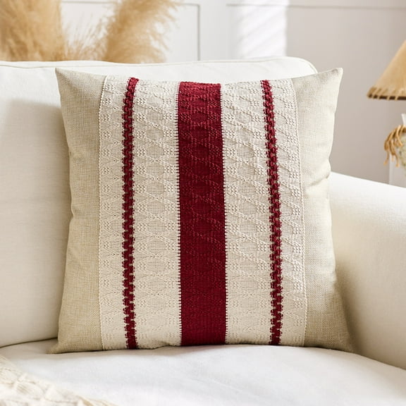 XmhyTop-A Boho Pillow 45*45cm Decorative Throw Pillow, 1 Piece Rustic Pillow, Farmhouse Boho Throw Pillow, Minimalist Boho Pillow for Sofa Couch,B10