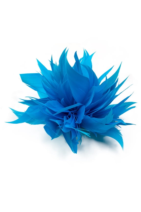 -A Brooches Pins Feather Hair Clip, Feather Brooch, Hair Brooch, Hat Pin, Party Hair Accessories for Daily Styling & Festive Outfits-2 pcs,Blue