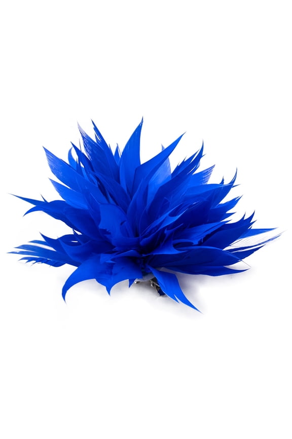-A Brooches Pins Feather Hair Clip, Feather Brooch, Hair Brooch, Hat Pin, Party Hair Accessories for Daily Styling & Festive Outfits-2 pcs,Dark Blue