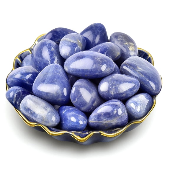 XmhyTop-A Bulk Tumbled Polished Quartz Crystal Stones, Irregular Natural Crystal Rocks Chakra Stones 200g, 1.5-2.5cm Decorative Irregular Pebbles for Vase Filler Centerpieces,Blue