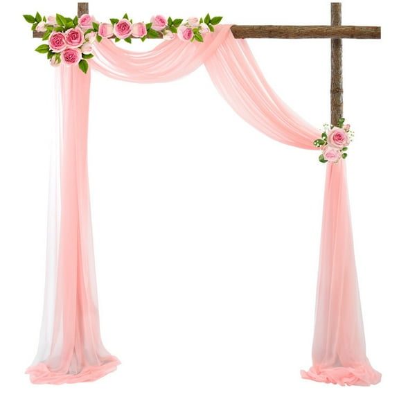 XmhyTop-A Curtain 1 Piece 75x300cm Wedding Arch Draping Fabric, Ceremony Decor Curtain for Parties Receptions,C03