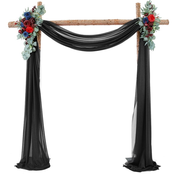 XmhyTop-A Curtain 1 Piece 75x300cm Wedding Arch Draping Fabric, Ceremony Decor Curtain for Parties Receptions,C10
