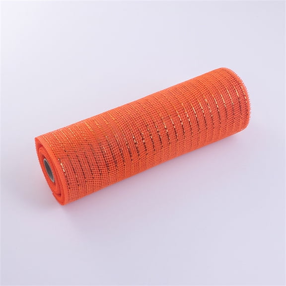 XmhyTop-A Decorative Mesh Ribbon Wreath Mesh, 10 Yards Mesh Ribbon for Gift Wrapping, Flower Bows Craft Projects,Orange