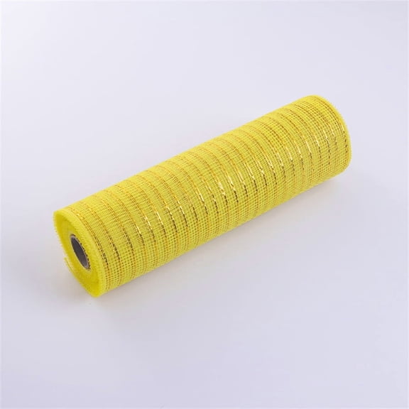 XmhyTop-A Decorative Mesh Ribbon Wreath Mesh, 10 Yards Mesh Ribbon for Gift Wrapping, Flower Bows Craft Projects,Yellow