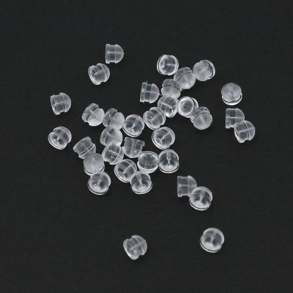 XmhyTop-A Earring Backs Rubber,100pcs Soft Clear Earring Backs for Studs Earrings Backs Replacement-A02
