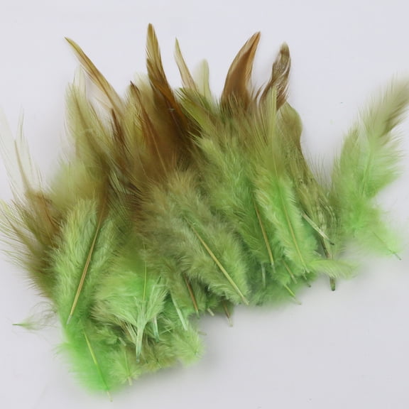 XmhyTop-A Feathers for Crafting,100pcs 3-5.9inch Craft Feathers,Bulk Feathers for Wedding Home Party,Dream Catcher Supplies and DIY Crafts,Light Green