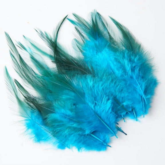 XmhyTop-A Feathers for Crafting,100pcs 3-5.9inch Craft Feathers,Bulk Feathers for Wedding Home Party,Dream Catcher Supplies and DIY Crafts,01 Blue