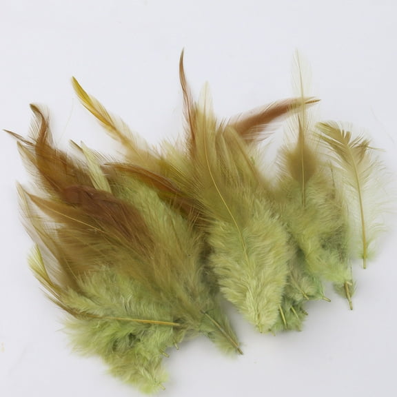 XmhyTop-A Feathers for Crafting,100pcs 3-5.9inch Craft Feathers,Bulk Feathers for Wedding Home Party,Dream Catcher Supplies and DIY Crafts,01 Green