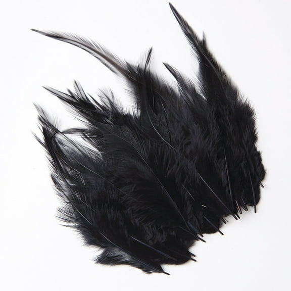 XmhyTop-A Feathers for Crafting,100pcs 3-5.9inch Craft Feathers,Bulk Feathers for Wedding Home Party,Dream Catcher Supplies and DIY Crafts,Black