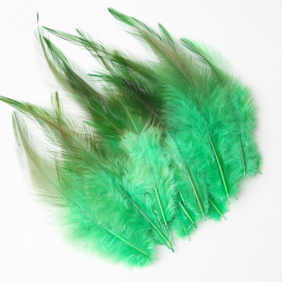 XmhyTop-A Feathers for Crafting,100pcs 3-5.9inch Craft Feathers,Bulk Feathers for Wedding Home Party,Dream Catcher Supplies and DIY Crafts,Green