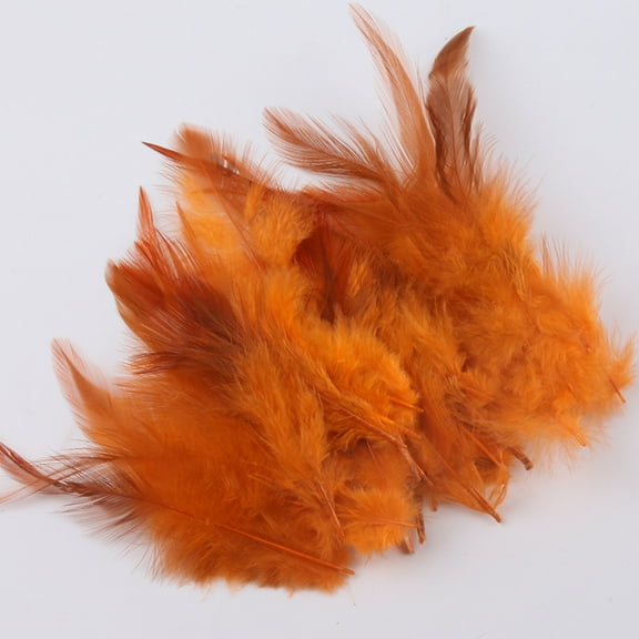XmhyTop-A Feathers for Crafting,100pcs 3-5.9inch Craft Feathers,Bulk Feathers for Wedding Home Party,Dream Catcher Supplies and DIY Crafts,Orange
