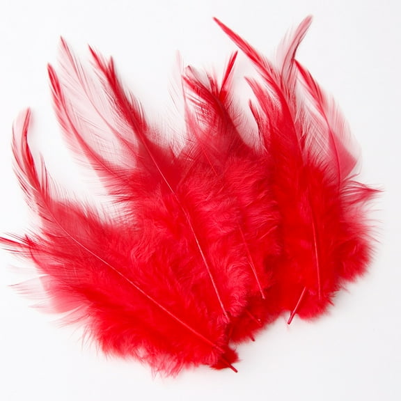 XmhyTop-A Feathers for Crafting,100pcs 3-5.9inch Craft Feathers,Bulk Feathers for Wedding Home Party,Dream Catcher Supplies and DIY Crafts,Red