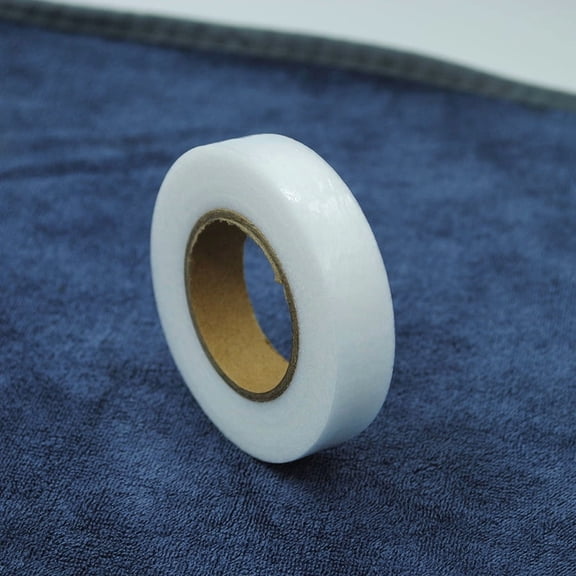XmhyTop-A Fusible Interlining, 1 Roll White Adhesive Ribbon 2.5cm*27 Yard Double Sided Craft Tape, DIY Tape for Crafts, Party Decor Clothes Invisible Hem Tape for Clothes