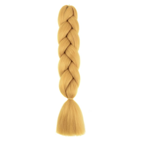 XmhyTop-A Hair Extensions 60cm Ombre Braiding Hair, 3-Piece Solid Color Synthetic Braiding Hair for Daily & Party Hairstyling,Khaki A