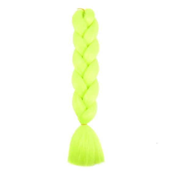 XmhyTop-A Hair Extensions 60cm Ombre Braiding Hair, 3-Piece Solid Color Synthetic Braiding Hair for Daily & Party Hairstyling,Light Green