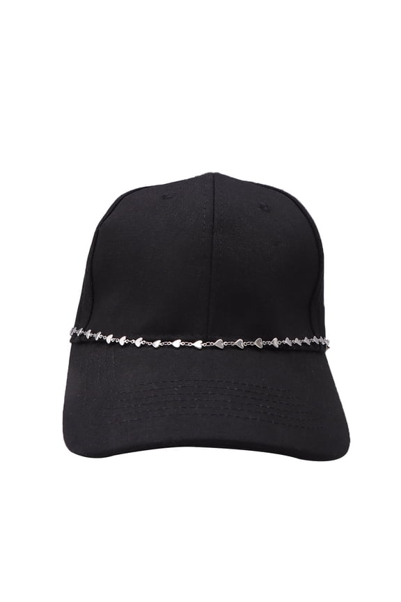 -A Hat Chains Accessories 2 Pcs 11-inch Vintage Chains for Baseball Caps, Stylish Hat Decoration,C02