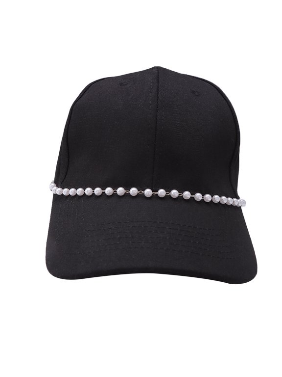 -A Hat Chains Accessories 2 Pcs 11-inch Vintage Chains for Baseball Caps, Stylish Hat Decoration,C03