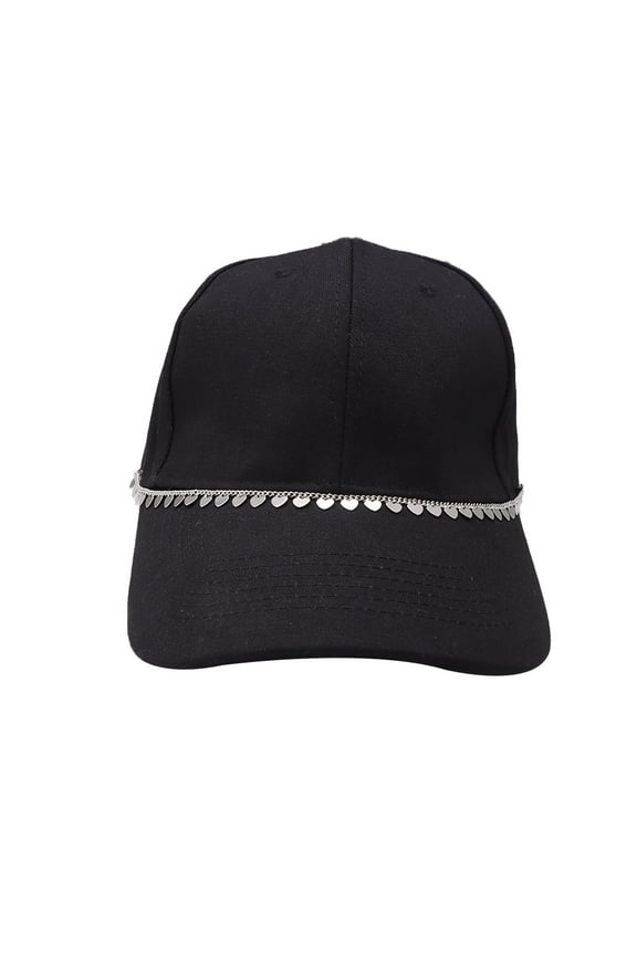 -A Hat Chains Accessories 2 Pcs 11-inch Vintage Chains for Baseball Caps, Stylish Hat Decoration,C04