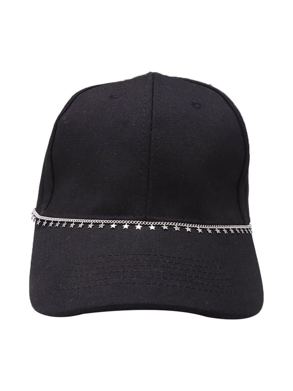 -A Hat Chains Accessories 2 Pcs 11-inch Vintage Chains for Baseball Caps, Stylish Hat Decoration,C05