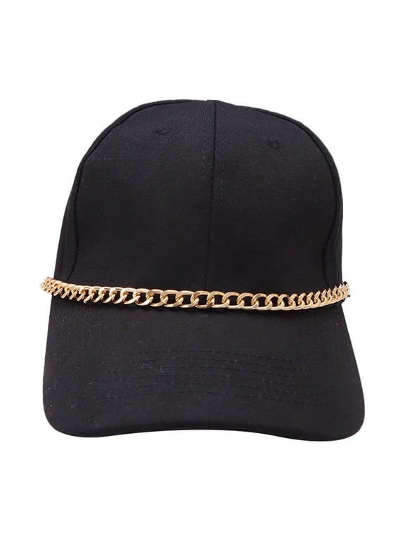 -A Hat Chains Accessories 2 Pcs 11-inch Vintage Chains for Baseball Caps, Stylish Hat Decoration,C06