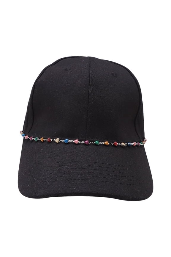 -A Hat Chains Accessories 2 Pcs 11-inch Vintage Chains for Baseball Caps, Stylish Hat Decoration,C09
