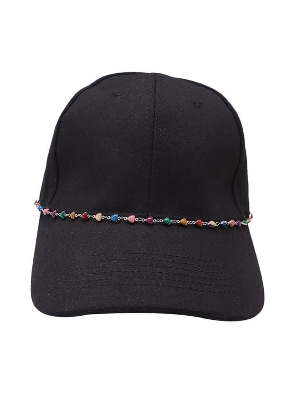 -A Hat Chains Accessories 2 Pcs 11-inch Vintage Chains for Baseball Caps, Stylish Hat Decoration,C09