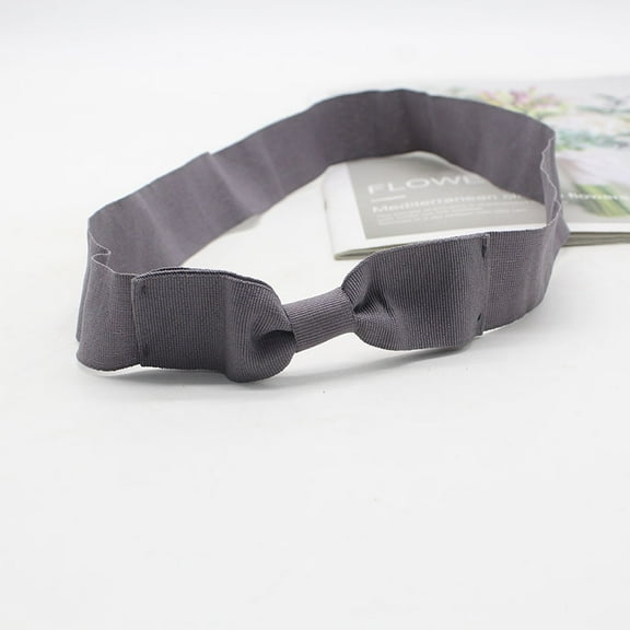 XmhyTop-A Hatband Headwear M Size (56-59cm) 2 Pcs Elastic Bow Tie Headwear, Bow Tie Hat Band Stretchable Accessory,Grey