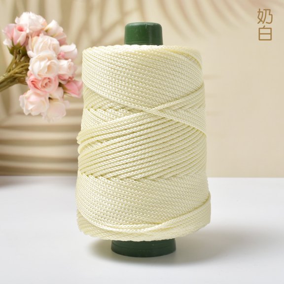 XmhyTop-A Ice Hemp Thread Yarn 250g Ice Silk Crochet Thread for Summer Sun Hat Making, Lightweight Breathable Yarn for Hand Knitting, Soft Summer Craft Yarn,Light Yellow