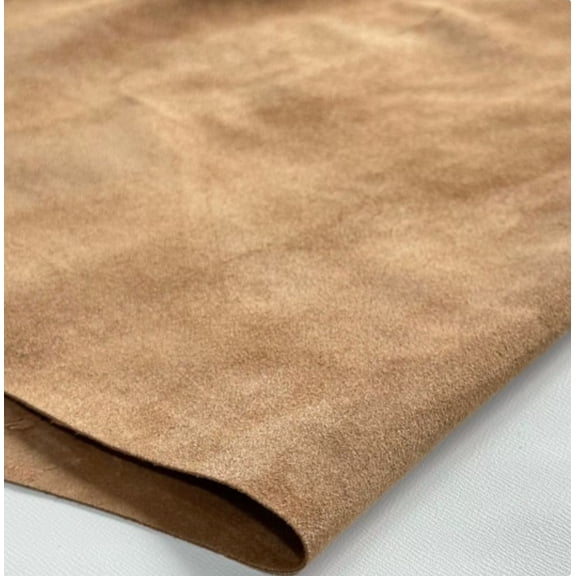 XmhyTop-A Imitation Suede Leather Sheet, Velor Leather, DIY Sewing Crafting Leather, Soft Suede Leather for Bag Wallet Keychain Jewelry Making, 1 Piece,2 yards,Light Brown