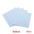 thumbnail image 1 of XmhyTop-A Jewelry Cleaning Cloths 50 Pack 8x8cm Suede Polishing Cloths for Silver, Gold, Mini Square Jewelry Shine Cloth for Daily Care,Light Blue, 1 of 4