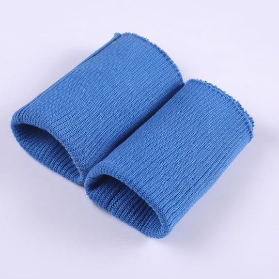 XmhyTop-A Knit Cuffs for Jacket Elastic Cuffs Sewing Cuffs, Ribbed Knit Cuff Trim for Sleeve Hem DIY Craft, Soft Polyester Fabric Cuffs,7.5x9cm,1 Pair,Blue