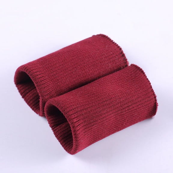 XmhyTop-A Knit Cuffs for Jacket Elastic Cuffs Sewing Cuffs, Ribbed Knit Cuff Trim for Sleeve Hem DIY Craft, Soft Polyester Fabric Cuffs,7.5x9cm,1 Pair,Dark Red A