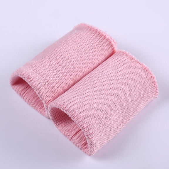 XmhyTop-A Knit Cuffs for Jacket Elastic Cuffs Sewing Cuffs, Ribbed Knit Cuff Trim for Sleeve Hem DIY Craft, Soft Polyester Fabric Cuffs,7.5x9cm,1 Pair,Pink
