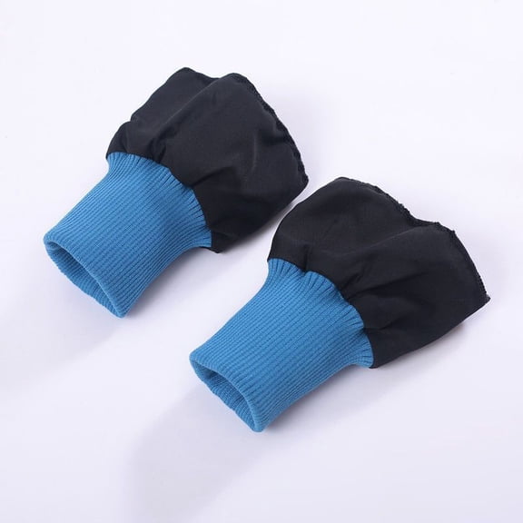 XmhyTop-A Knit Ribbing Cuffs Replacement Cuffs for Sewing, Stretchy Ribbed Cuff Trim for Coat Sleeves, DIY Sewing Cuffs for Sweater Jacket, 14x8cm, 1 Pair,Blue