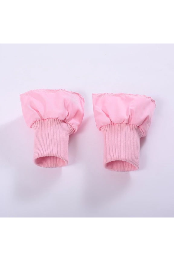 -A Knit Ribbing Cuffs Replacement Cuffs for Sewing, Stretchy Ribbed Cuff Trim for Coat Sleeves, DIY Sewing Cuffs for Sweater Jacket, 14x8cm, 1 Pair,Pink