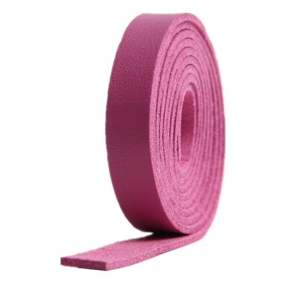 XmhyTop-A Leather Strips 2 Pcs 2*100cm Faux Leather Strap, Single Sided Leather Leather Cord for Garment Strap DIY Crafts,Dark Pink