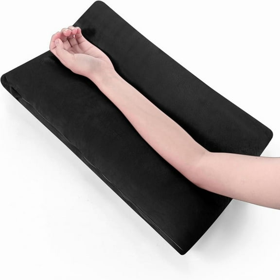XmhyTop-A Leg Positioner Pillow Arm Support Pillow, 43*25cm Arm Rest & Leg Support Pillow for Recovery, Comfortable Arm Pillow for Bed Rest, 1 Piece,Black
