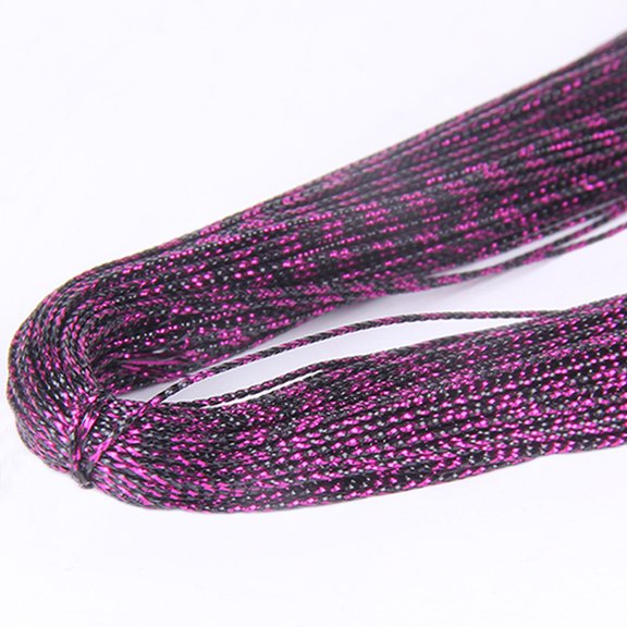 XmhyTop-A Metallic Cord and Rope ,109 Yards Polyester Metallic Thread for Gift Wrap Packaging, Christmas Tree Decoration, Hair Braiding, and Crafting,Black+Dark Purple