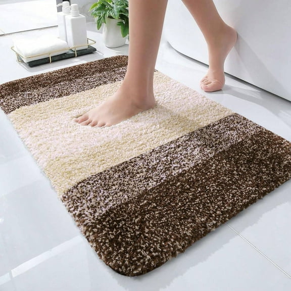 XmhyTop-A Modern Soft Fluffy Shaggy Rug for Bedroom Livingroom Small Chair Decor Rugs-16" x 24",Brown
