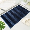 thumbnail image 1 of XmhyTop-A Non Slip Chenille Bathroom Rug Mat Extra Soft and Absorbent Striped Floor Rugs, Blue, 1 of 4