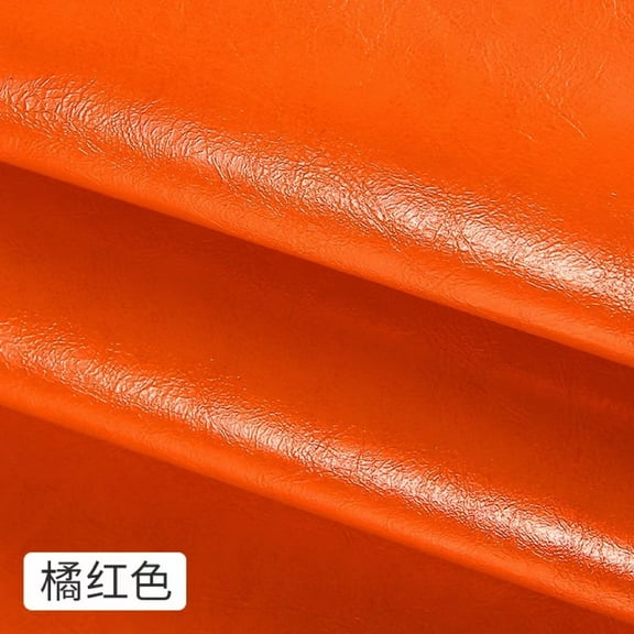 XmhyTop-A Orange Leather Repair Patch - 50*137*0.09cm, Self Adhesive Leather Tape, Furniture Repair, Glossy Leather Patch for Couches, Car Seats, Leathercraft Accessories,1 Piece