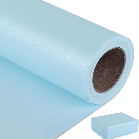 XmhyTop-A Pearly Lustre Solid Color Wrapping Paper 43cm x 10yd Shimmer Gift Wrap for Wedding Birthday Christmas, Multipurpose DIY Bouquet & Holiday Packing,Blue