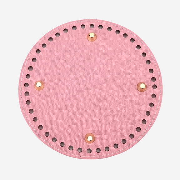 XmhyTop-A Pink Round Bag Base 15*15cm PU Bag Bottom Pad for Purse Making - 1 Pc